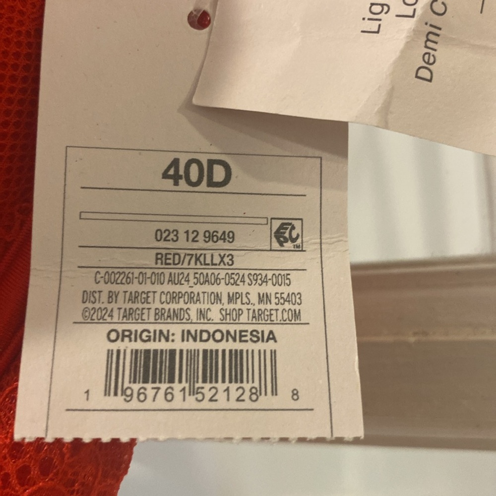 Bundle of 2 size 40D Auden Bras (red NWT) Cream NWOT - Picture 3 of 5